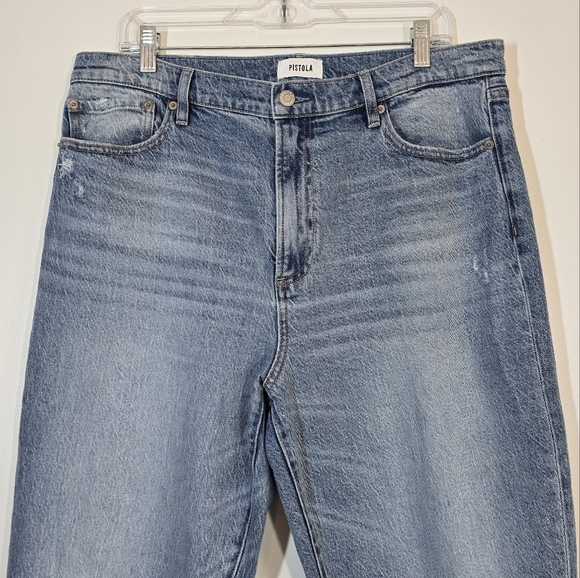 Pistola Ally Raw Hem High Waist Crop Bootcut Jeans 32 Wayfarer Vintage - Picture 5 of 10